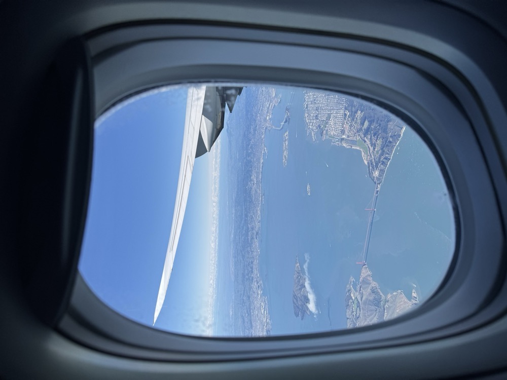 San Francisco seen from the plane